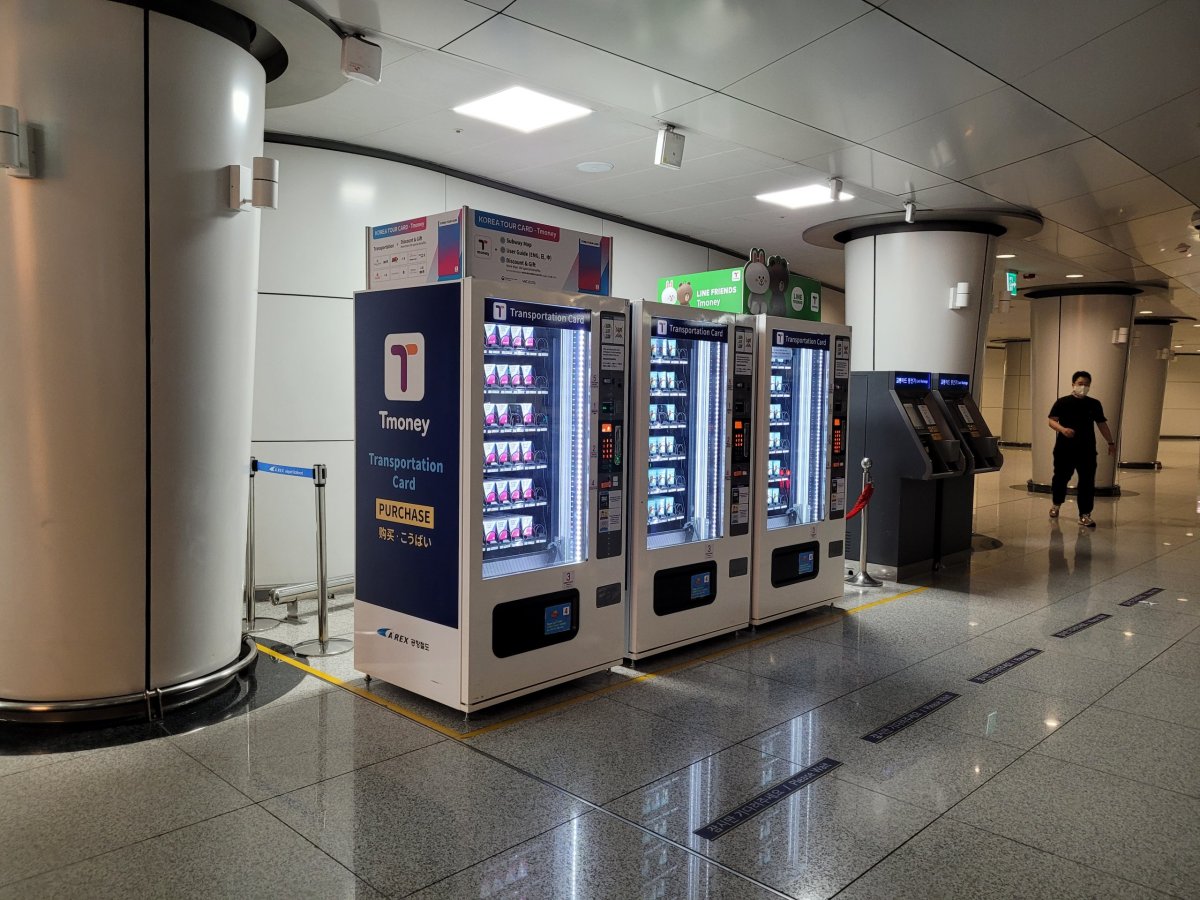 Incheon - automaty na TMoney Card