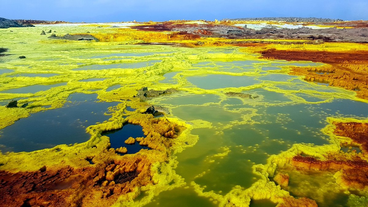 Oblast Dallol - sirné prameny