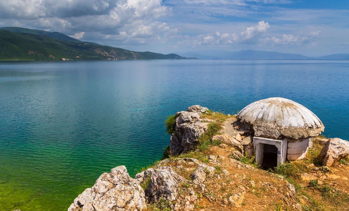 Ohridské jezero v Albánii