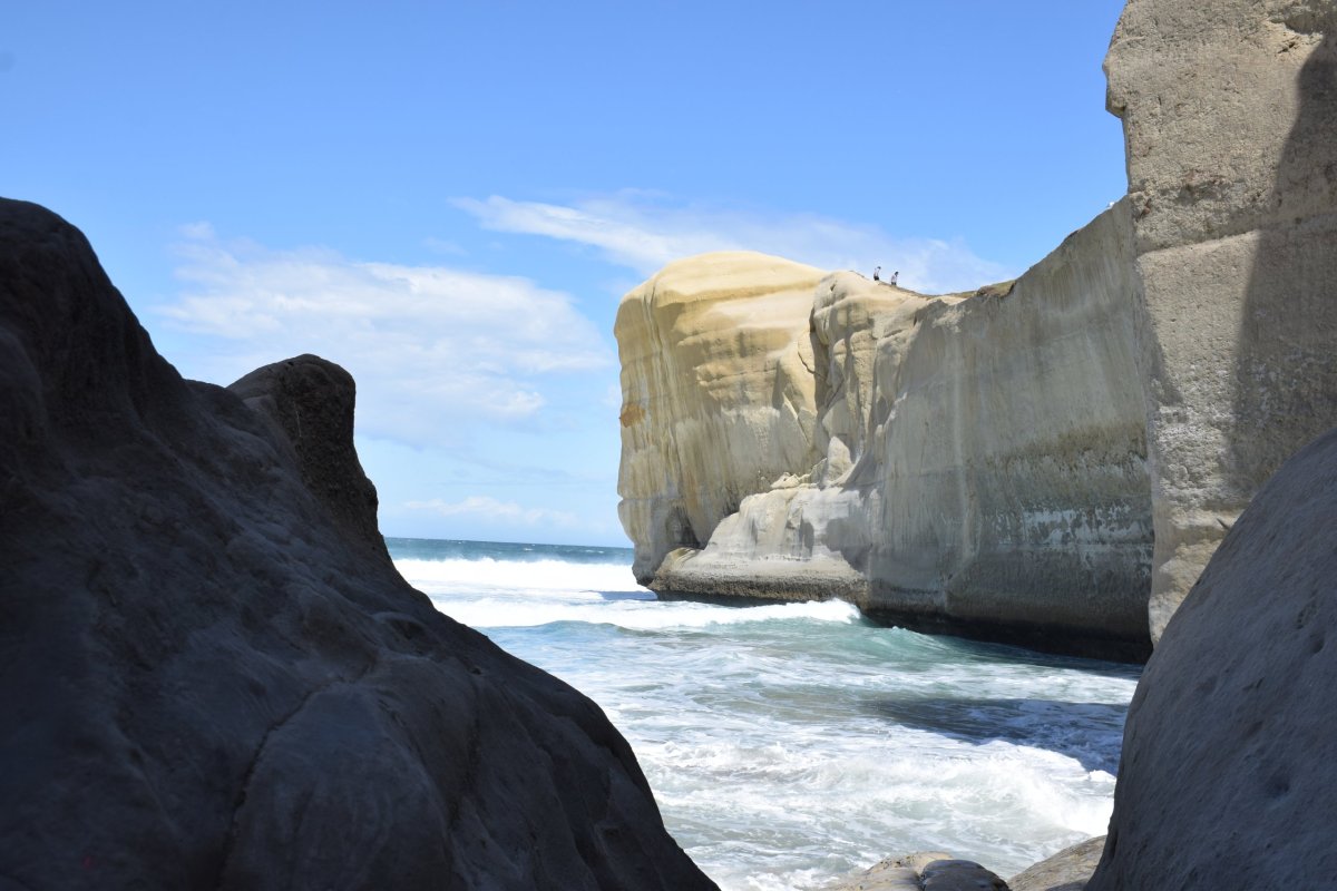 Tunnel Beach, Otago, Nový Zéland