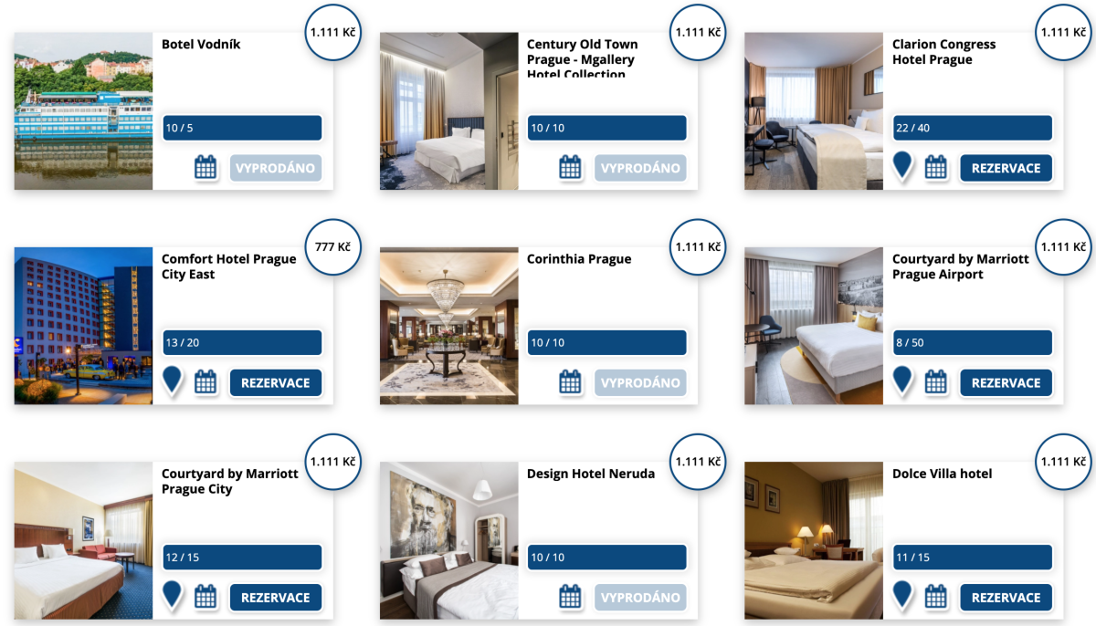 Noc Hotelů v Česku - seznam