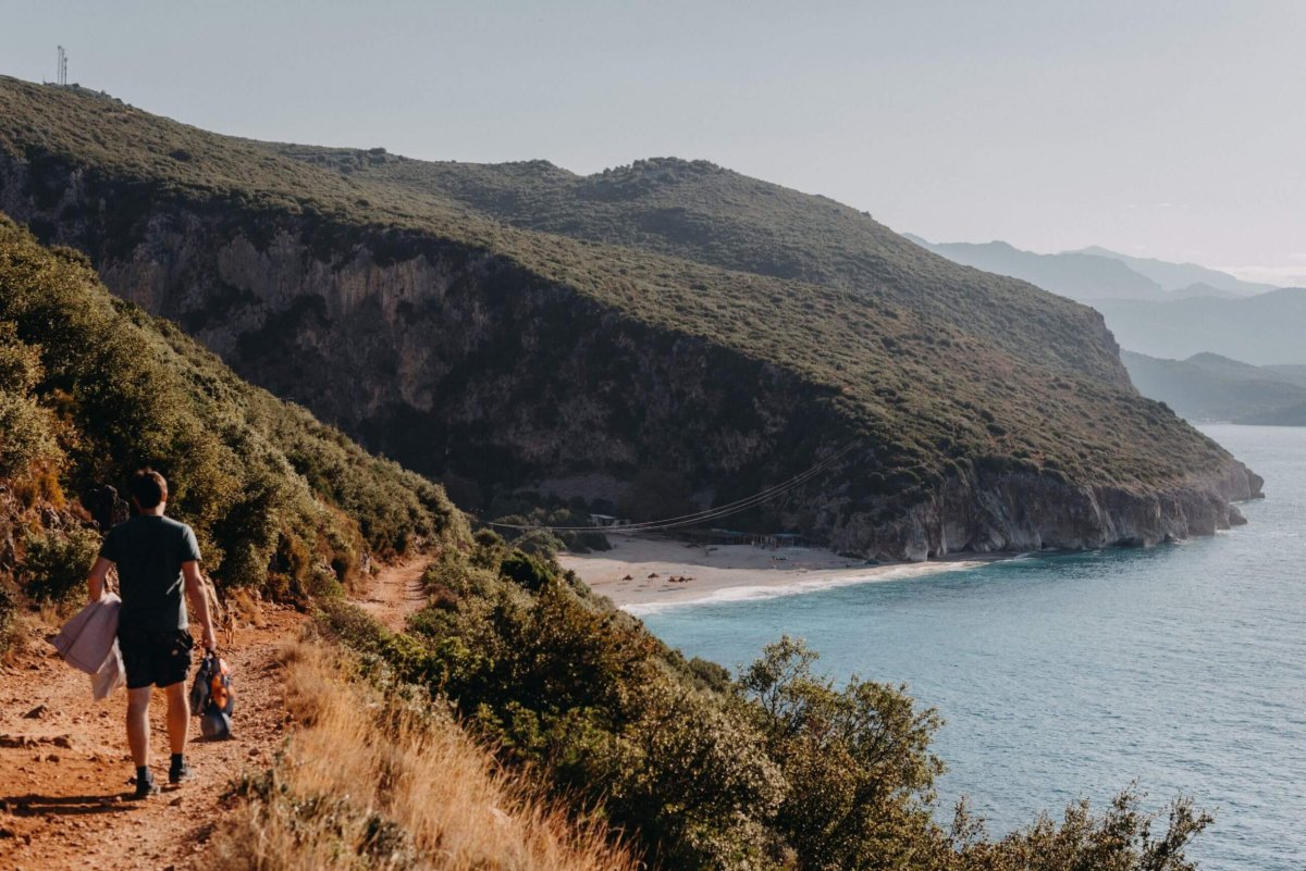 Gjipe beach - výhledy z kopce