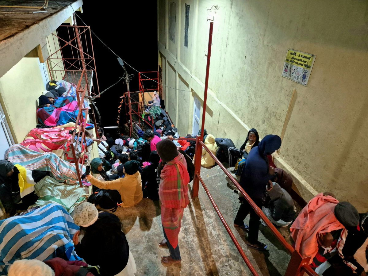 Odpočívající poutníci na vrcholu