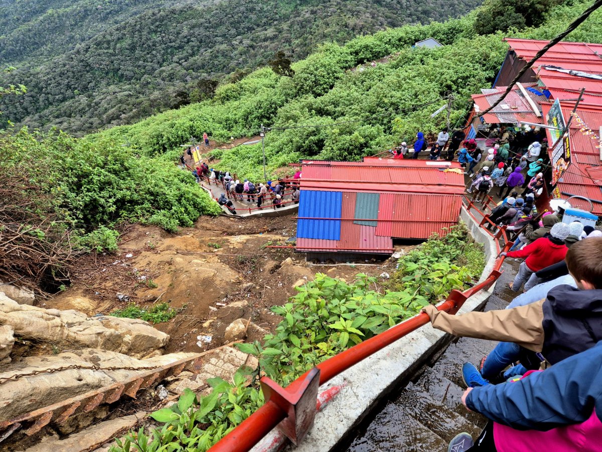 Nejprudší část schodiště