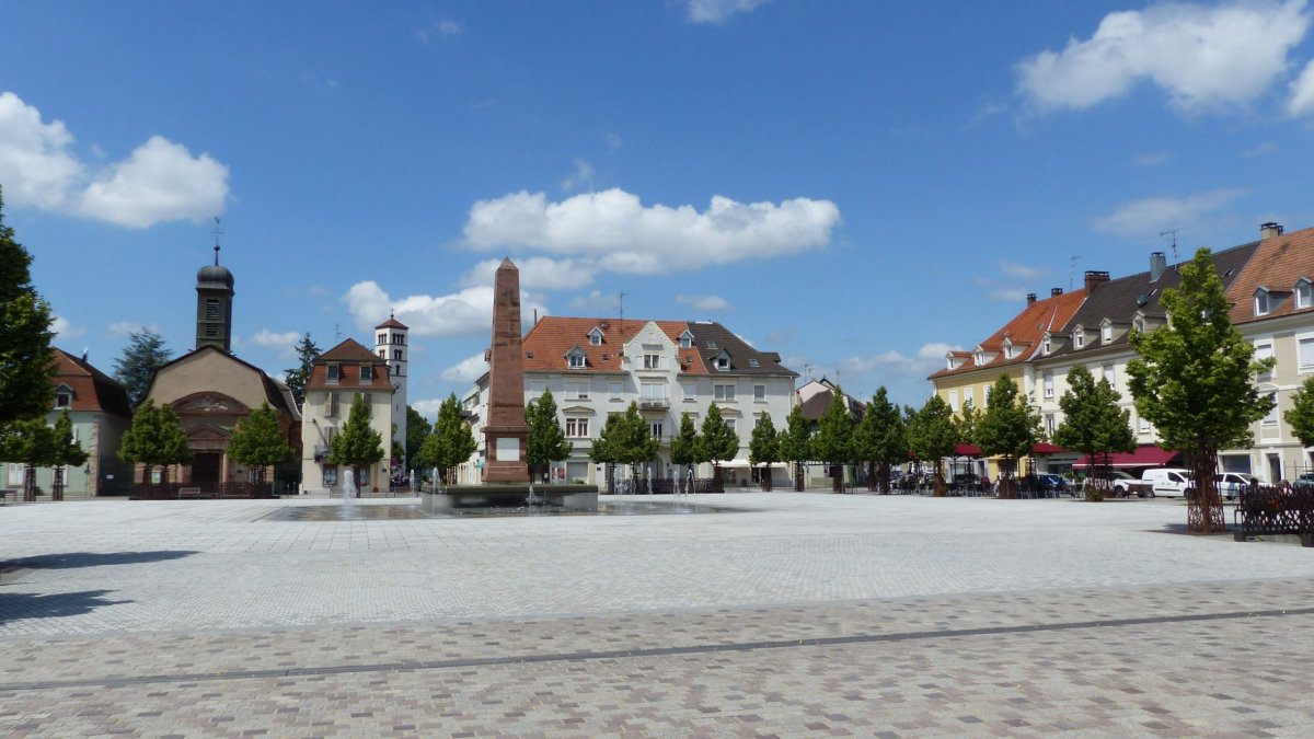 Francouzské městečko Huningue