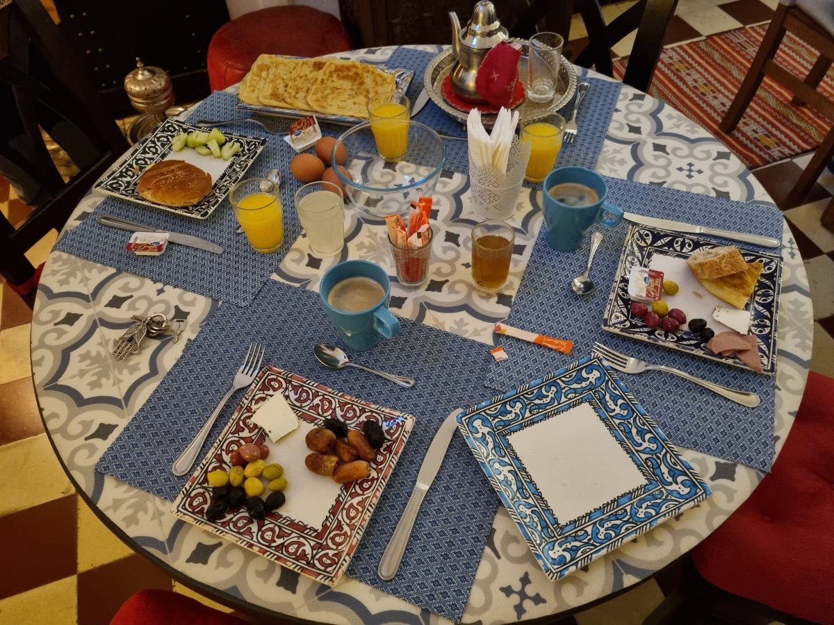 Snídaně v Riadu Meftaha