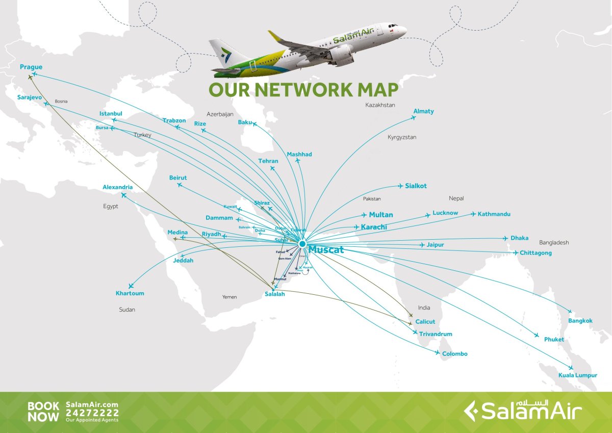 SalamAir route map