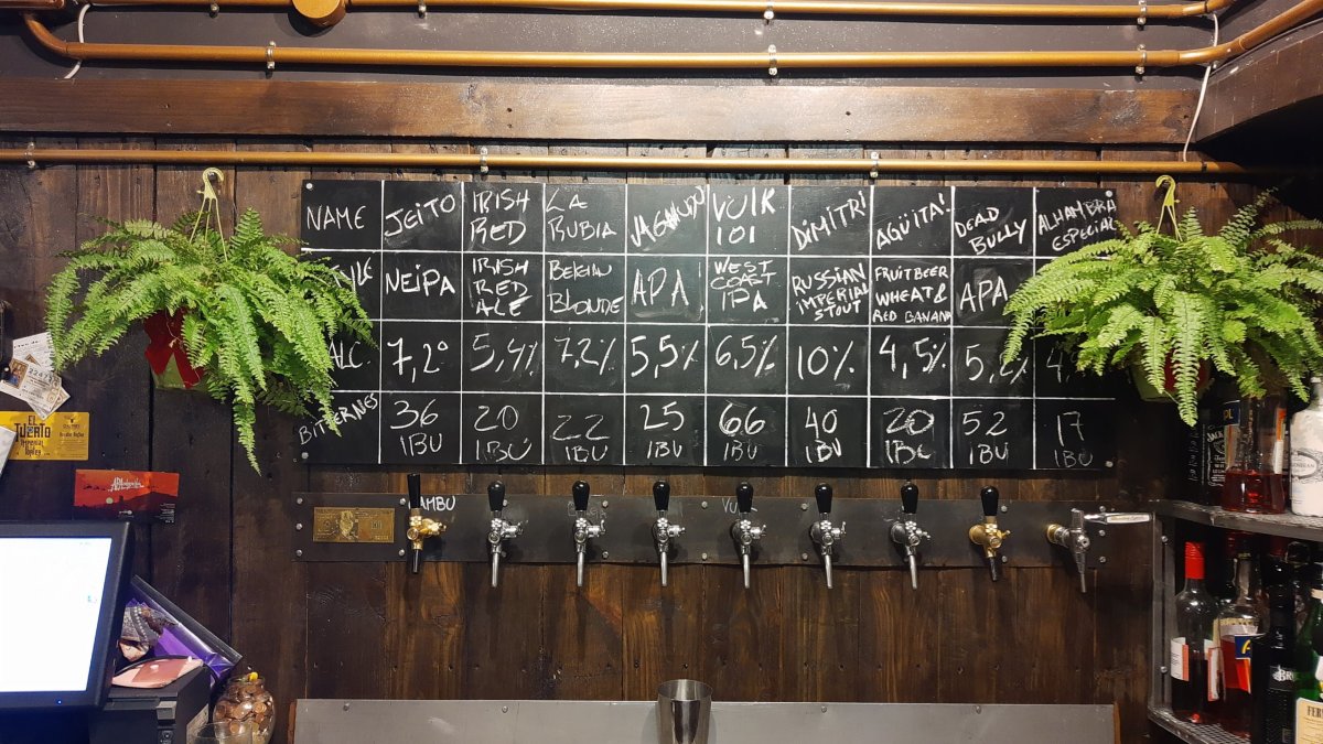 Nabídka piv z místního pivovaru