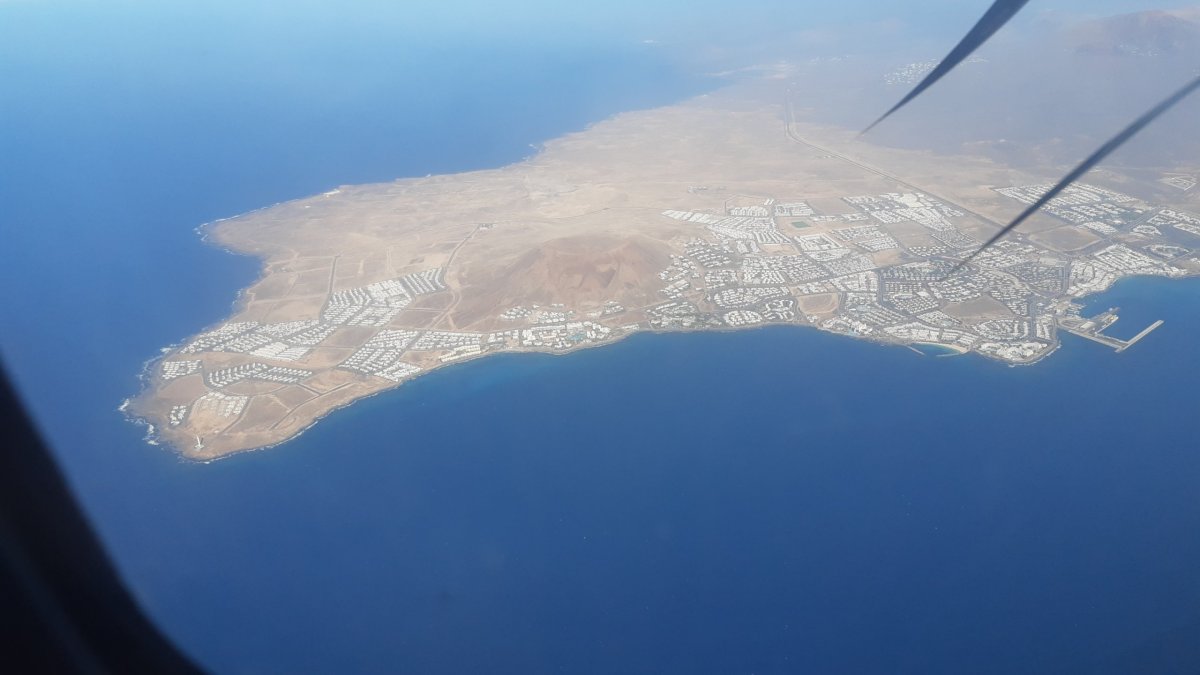 Nad jižním cípem Lanzarote