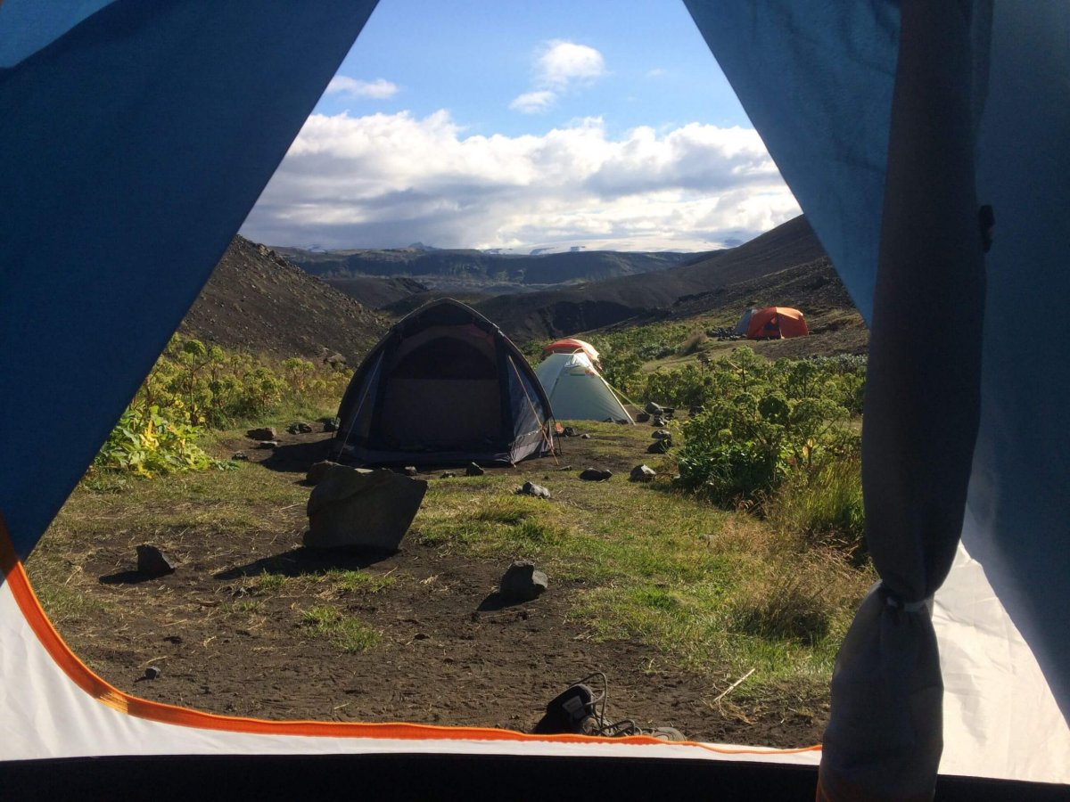 Výhled ze stanu v Botnaru