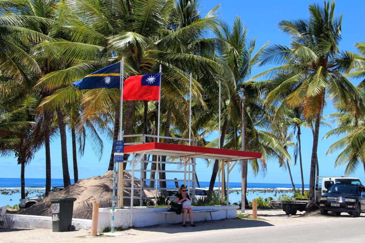 Autobusová zastávka na Nauru