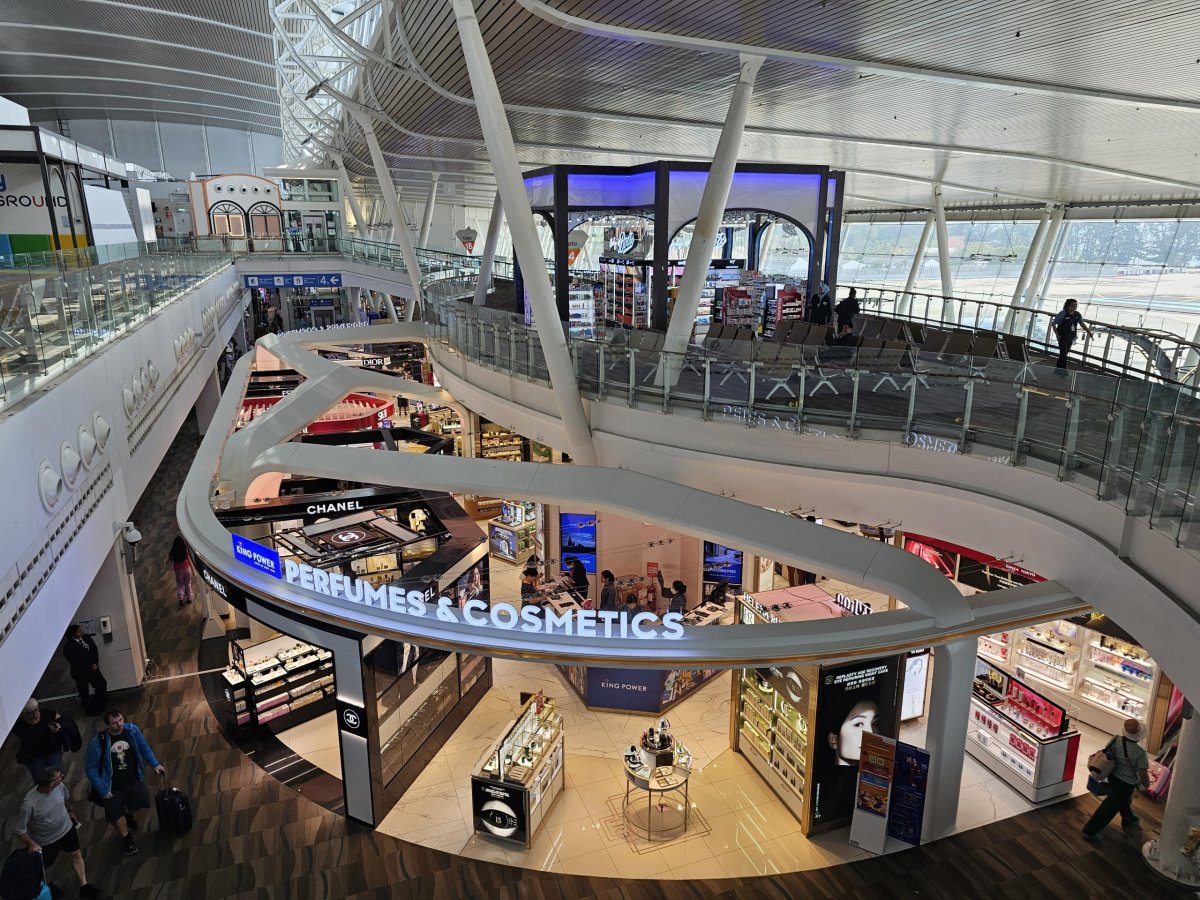 Obchody v tranzitní zóně, mezinárodní terminál