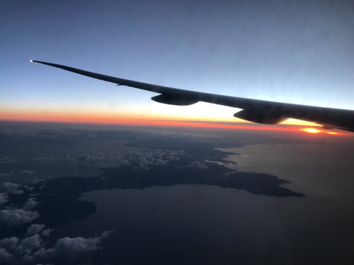 A nakonec - východ slunce nad Anglií.