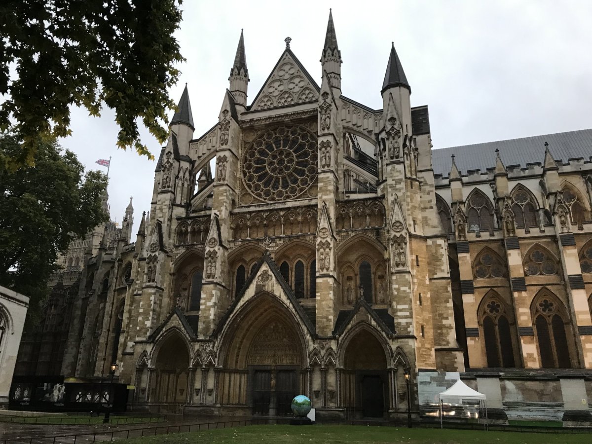 Kýčovitá fotka Westminster Abbey