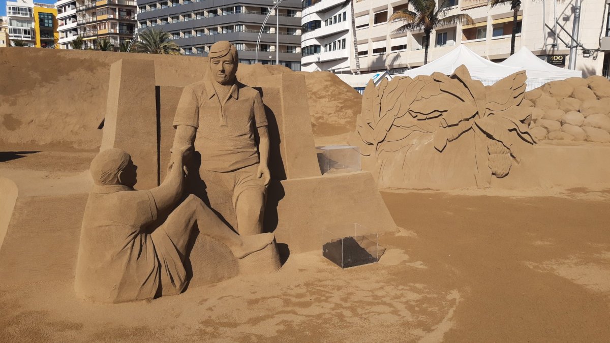 Vánoční pískové sochy