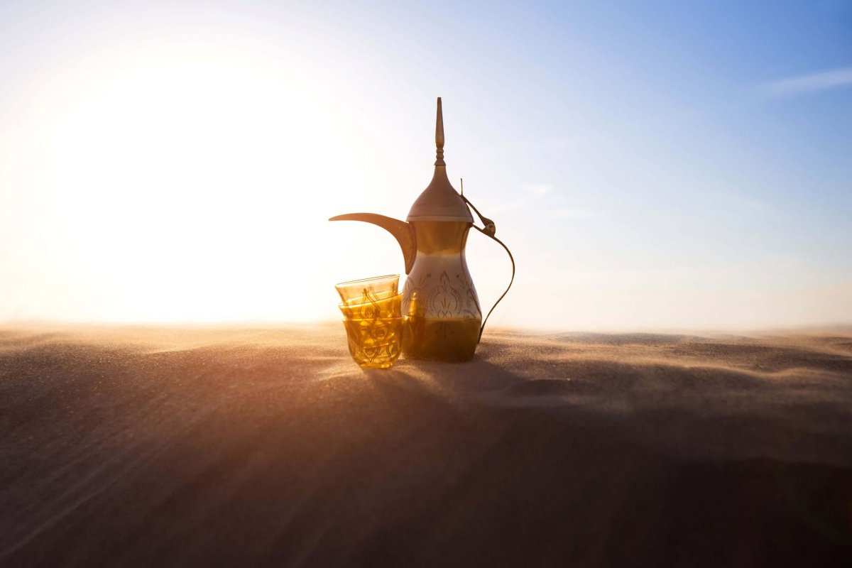 Arabská káva na písečné duně