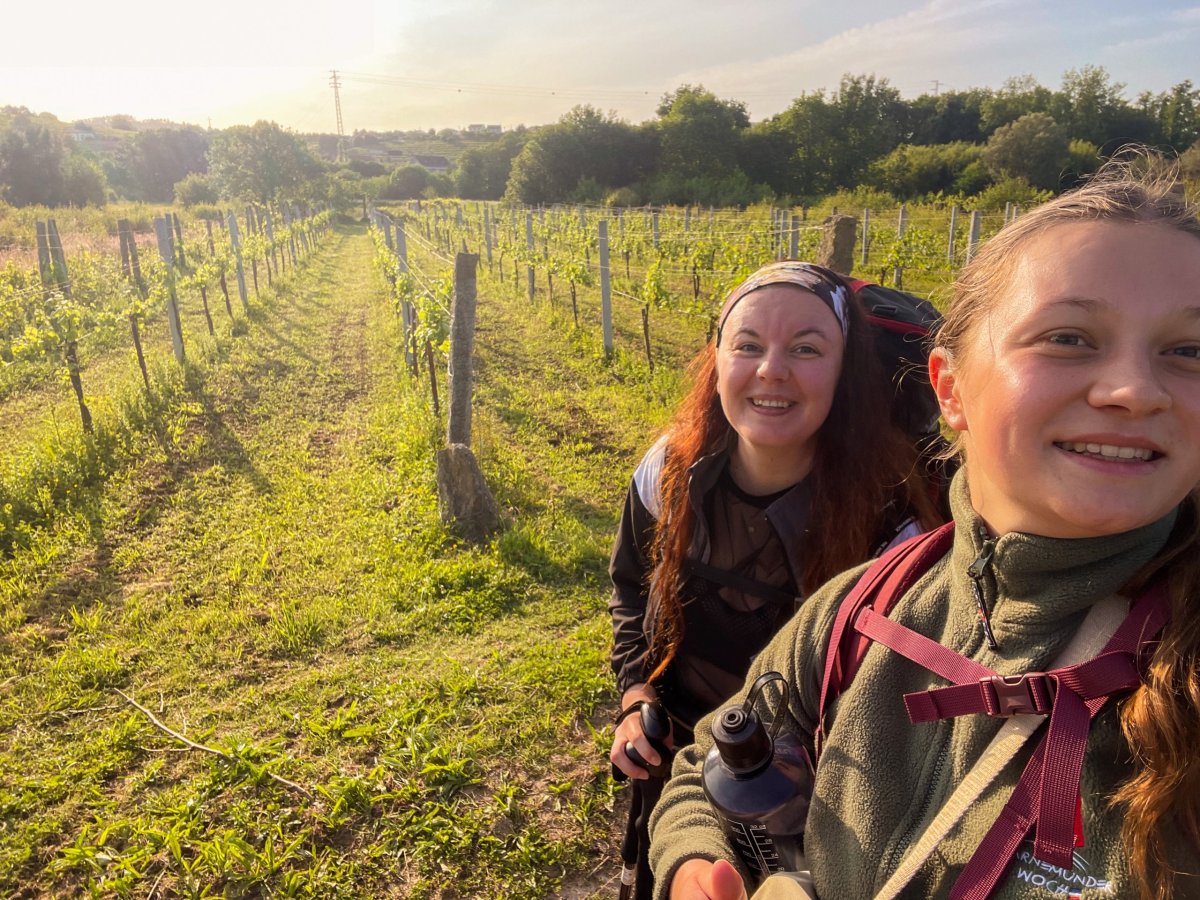 První ranní kilometry s Frankou :)