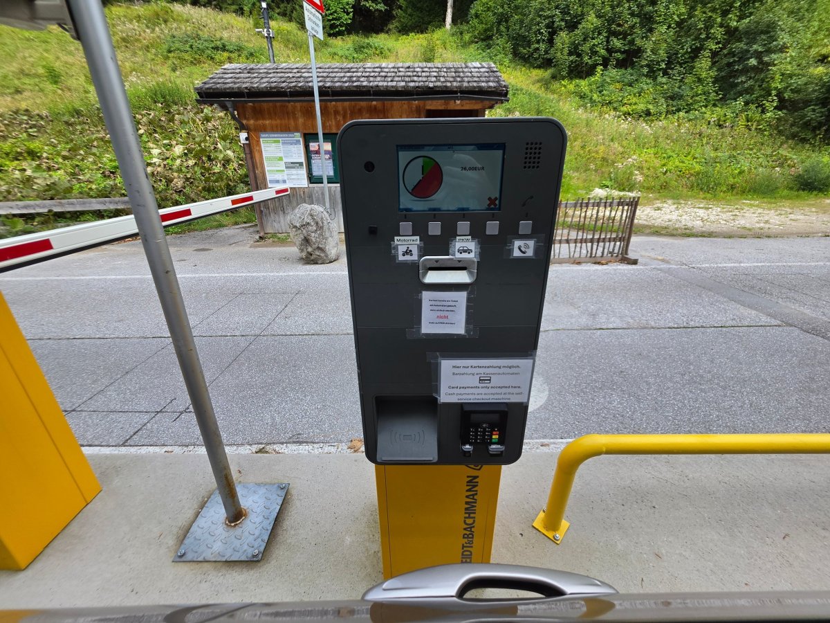 Platba za průjezd po Loser Mautstrasse