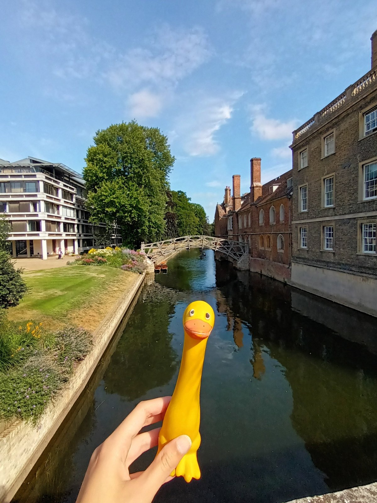 Dřevěný (alias matematický) most přes řeku Cam