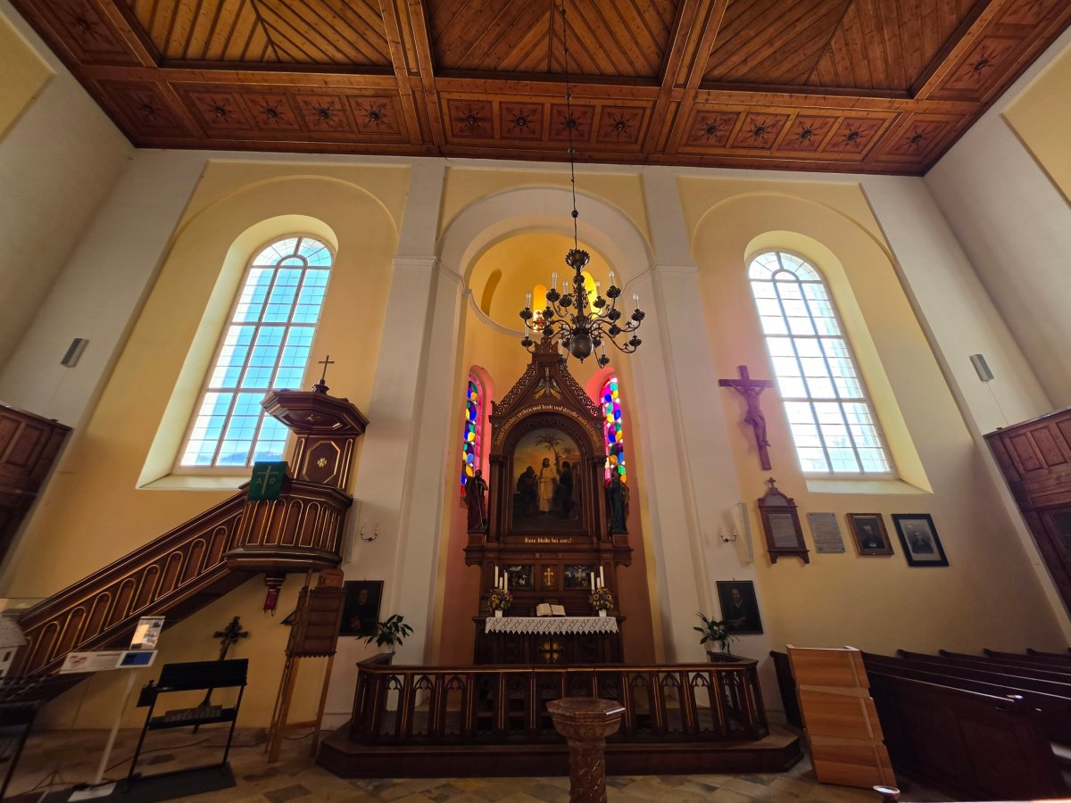 Interiér evangelického kostela