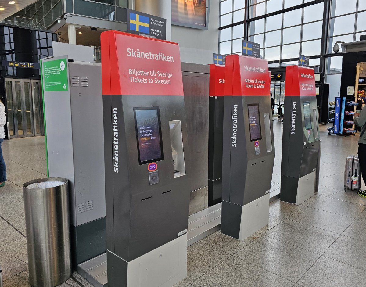Automaty na jízdenky do Švédska