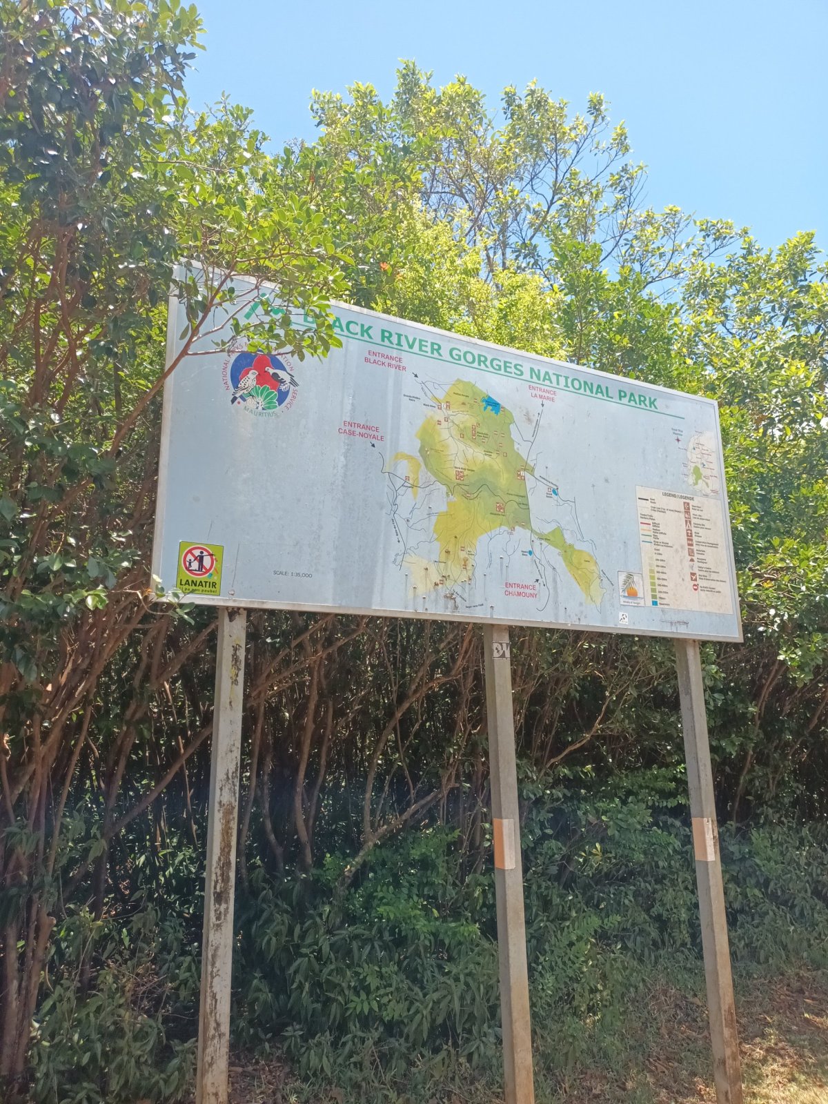 Mapa národního parku