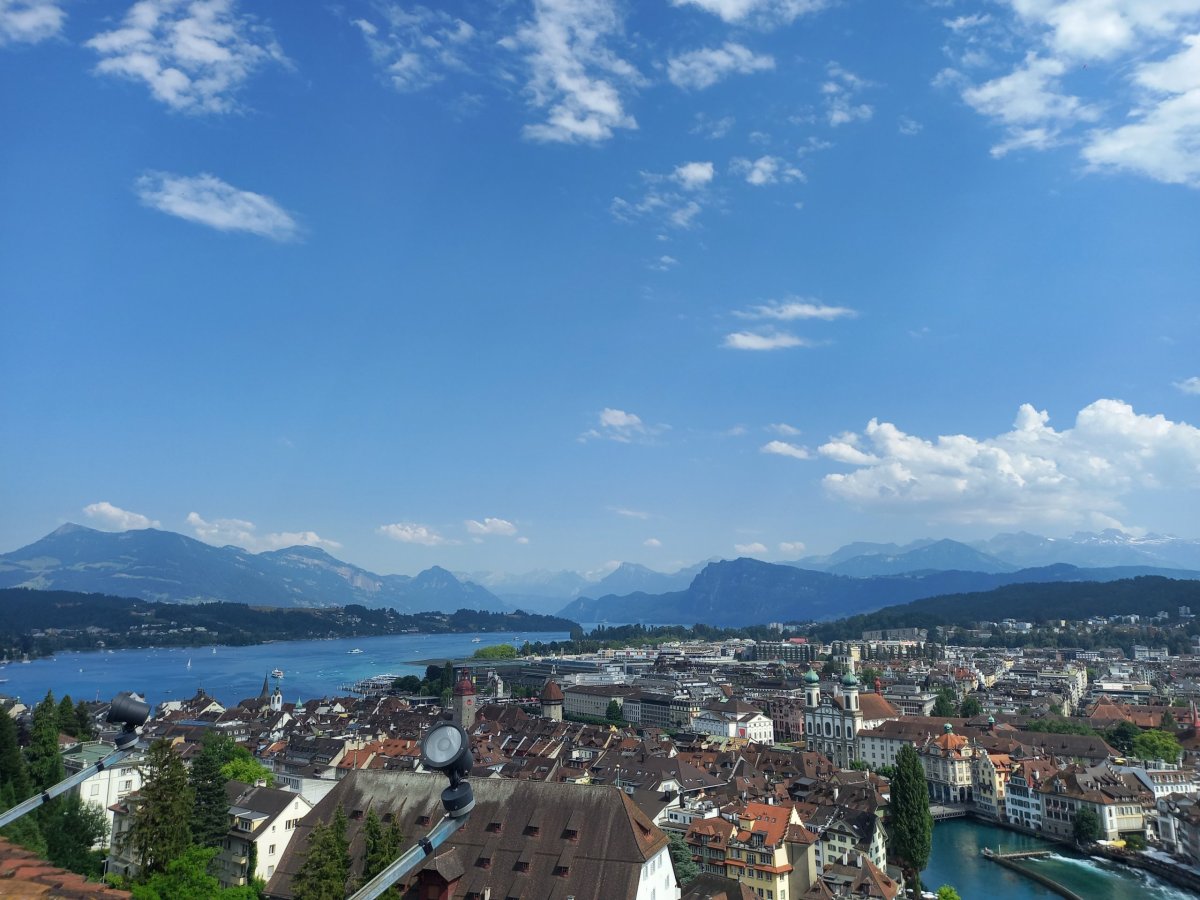 Luzern - pohled na město z hradeb