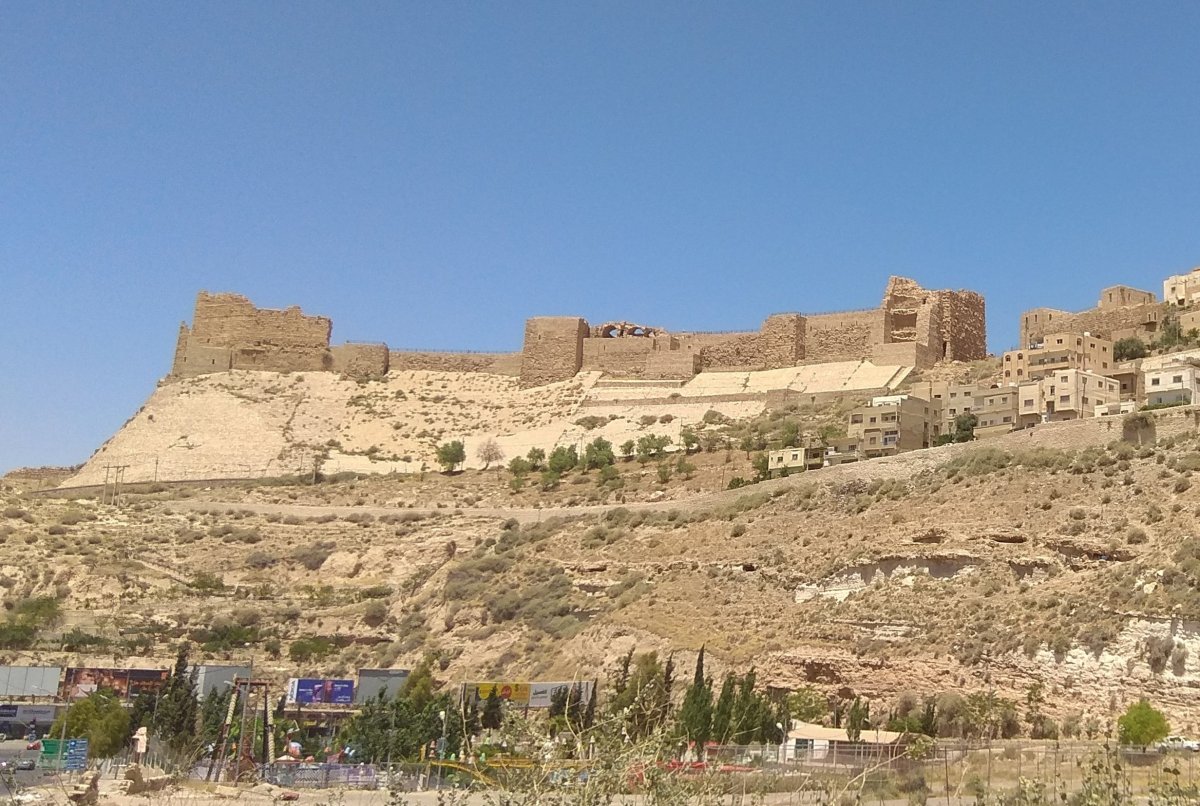 Rozsáhlé ruiny hradu Kerak