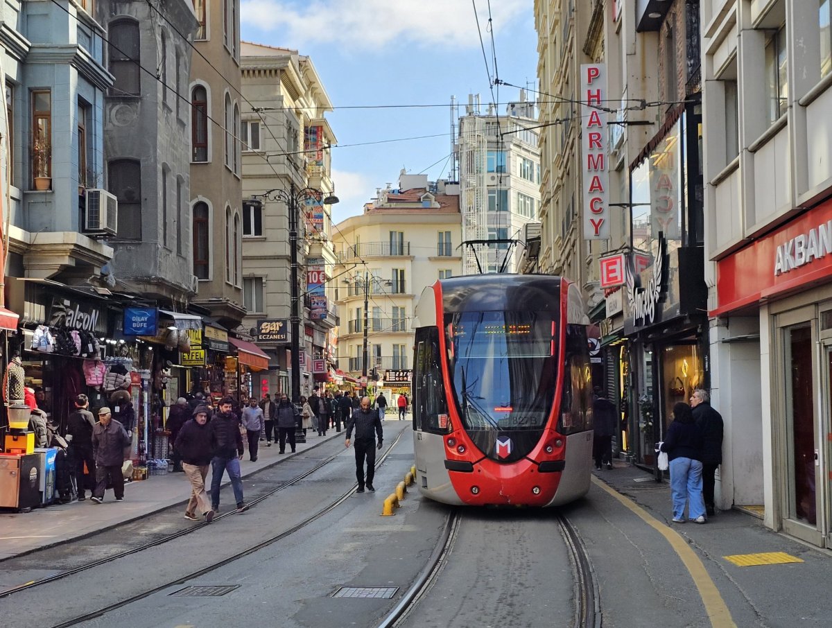 Tramvaj v centru Istanbulu