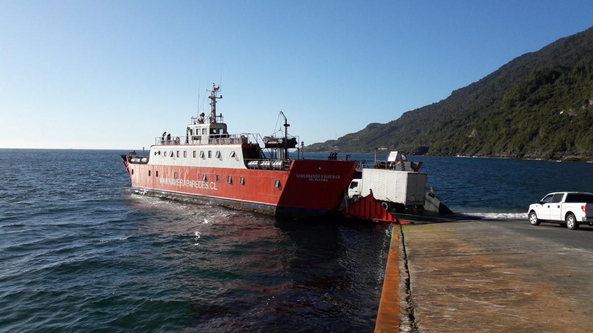 Trajekt z La Arena do Caleta Puelche.