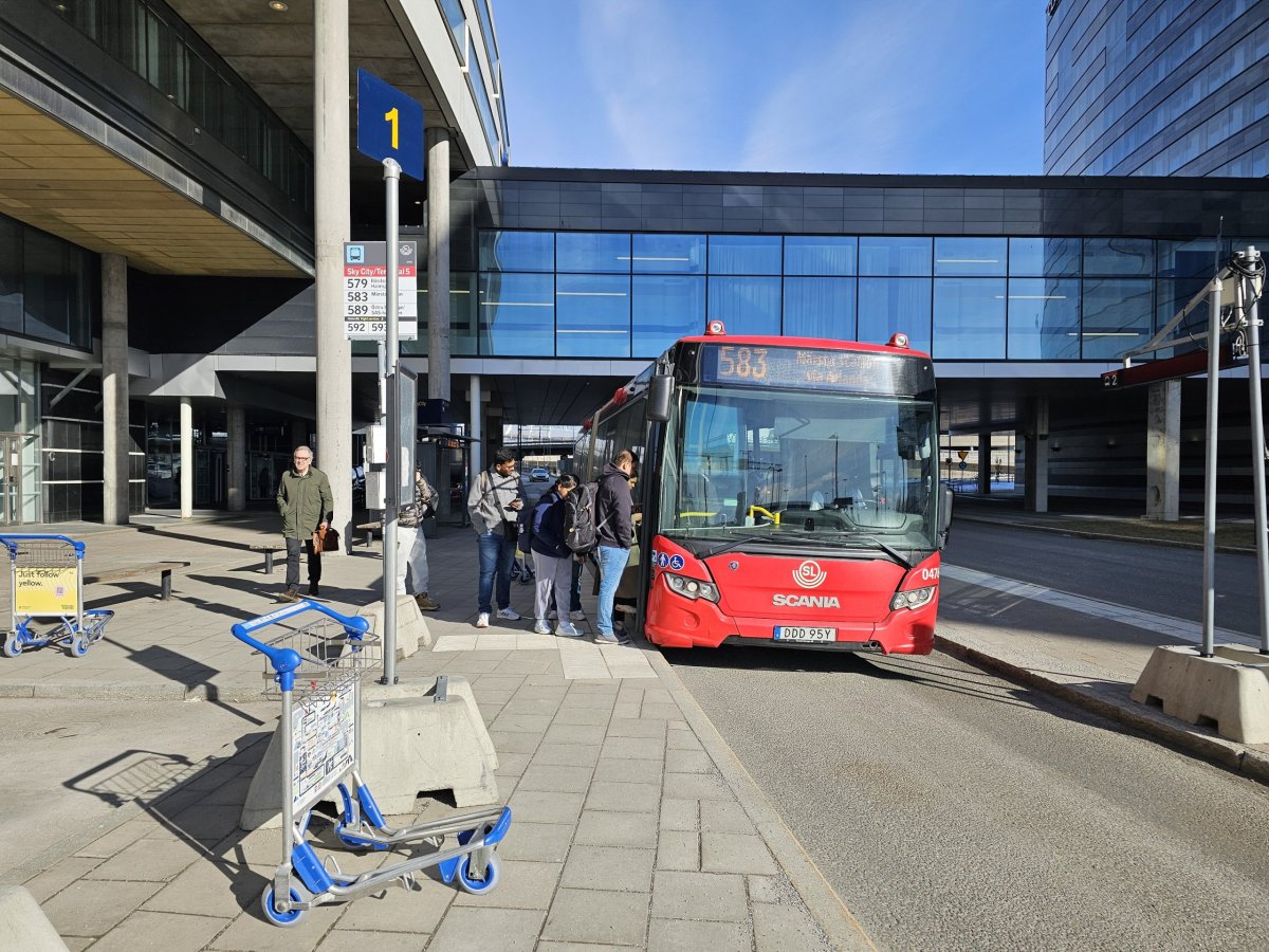 Zastávka autobusu směr Märsta
