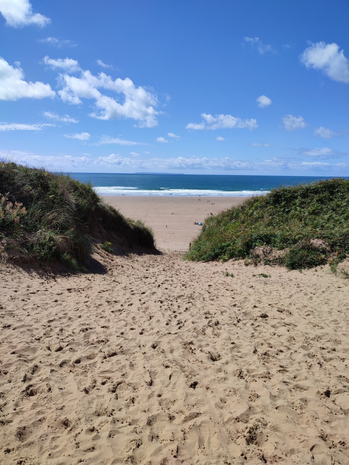 Výhled na moře přes duny