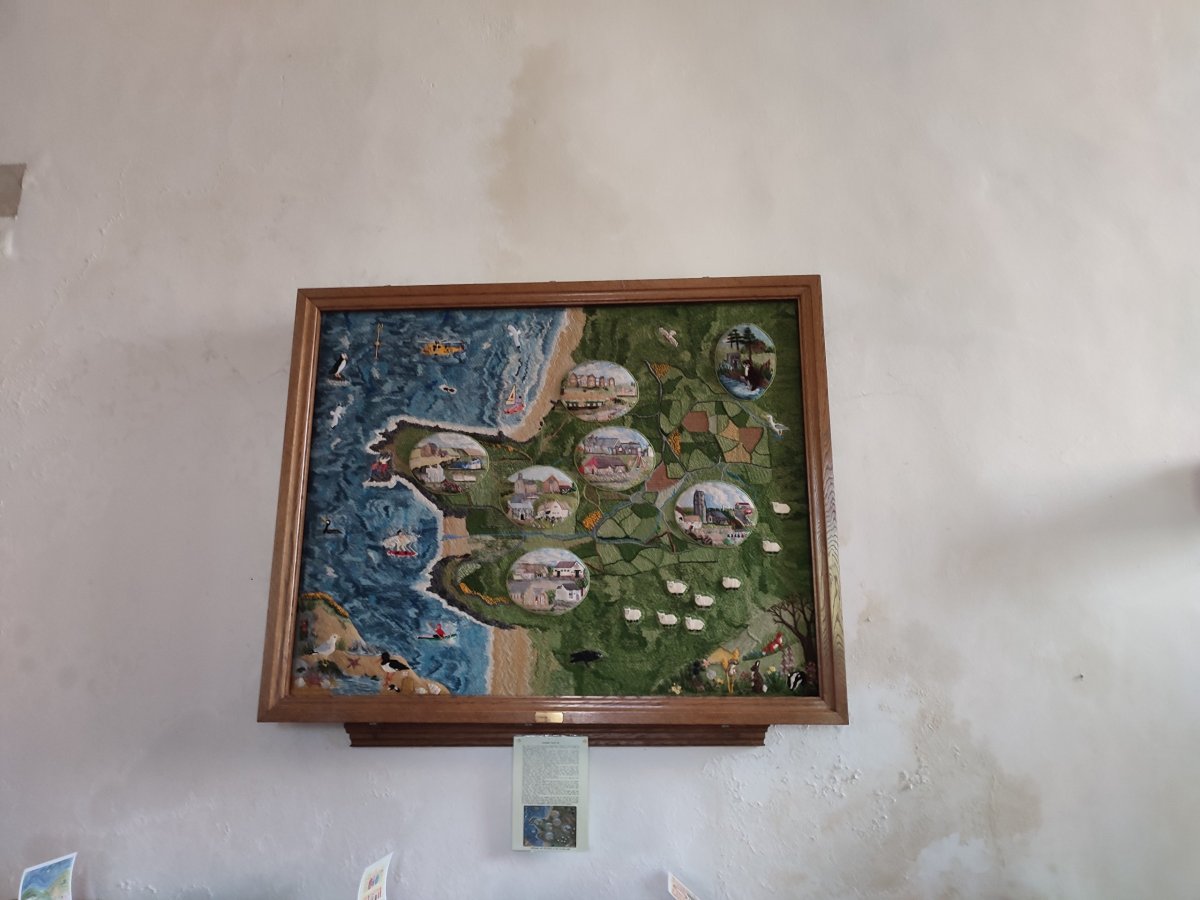 Vyšívaná mapa okolí Georgehamu