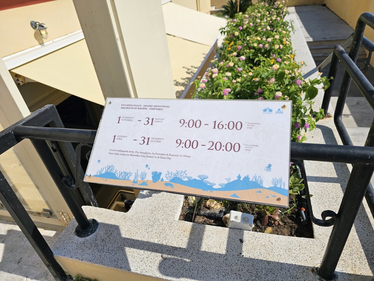 Otevírací doba akvária