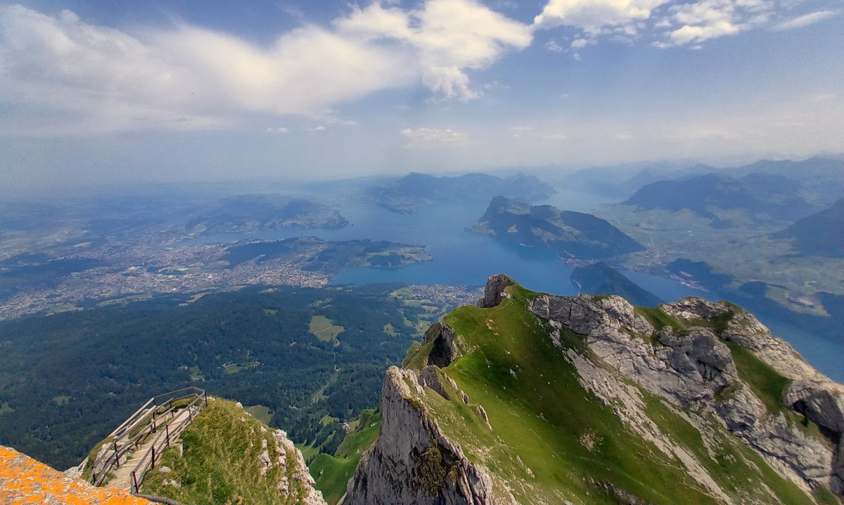 Pilatus - výhled na Lucernské jezero