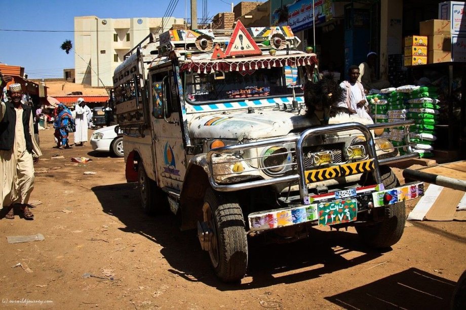 Minibus v Súdánu