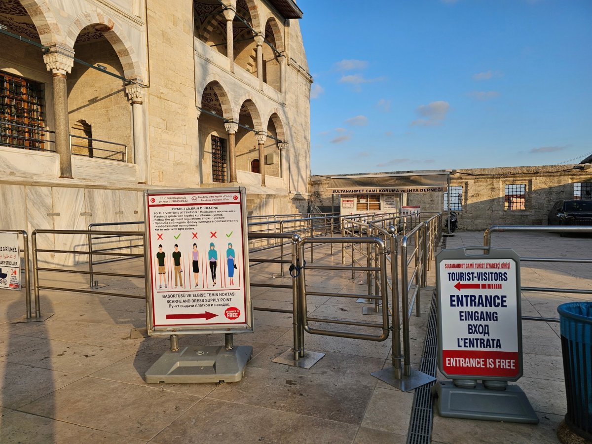 Modrá mešita, vstup pro turisty