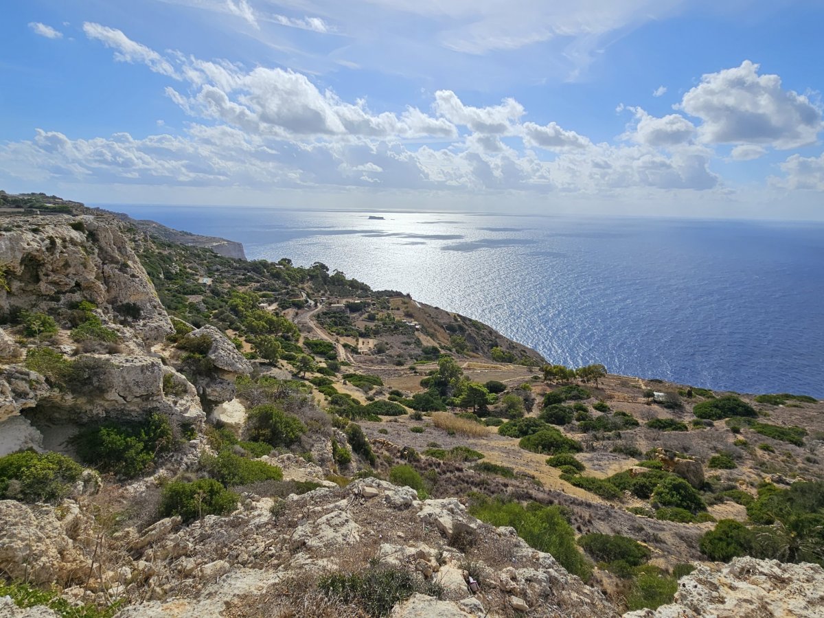 Políčka podél Dingli Cliffs