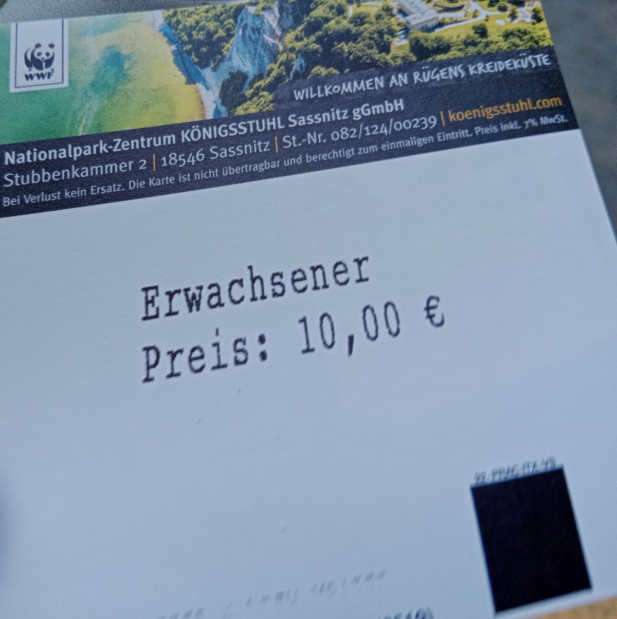 Vstupenka NP Jasmund (Königstuhl)