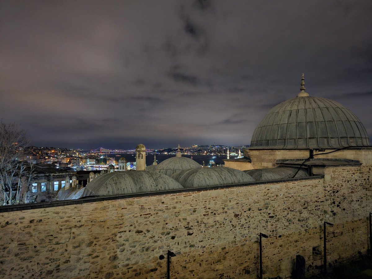 Sulejmánova mešita, výhled na Istanbul