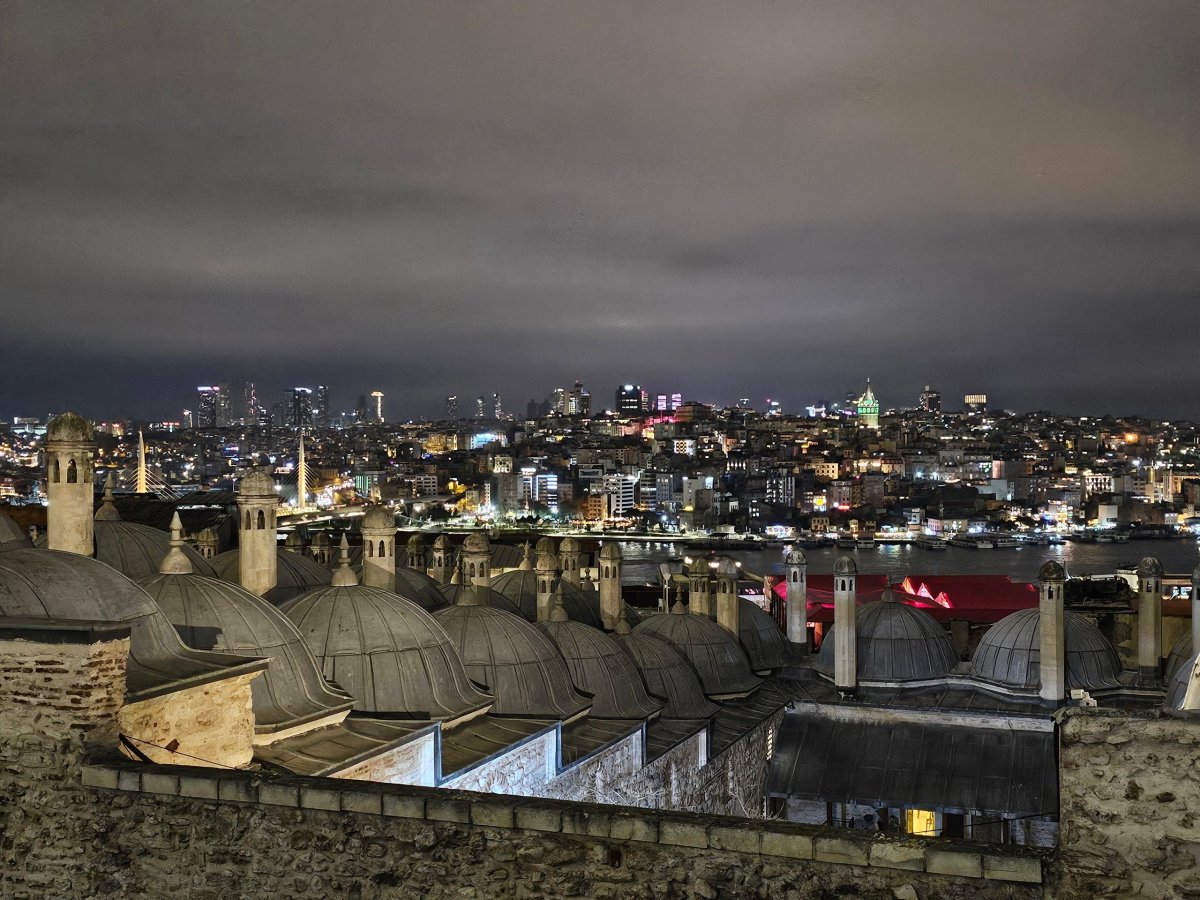 Sulejmánova mešita, výhled na Istanbul