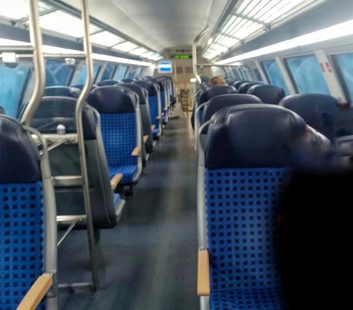 Interiér horního patra soupravy do Kielu