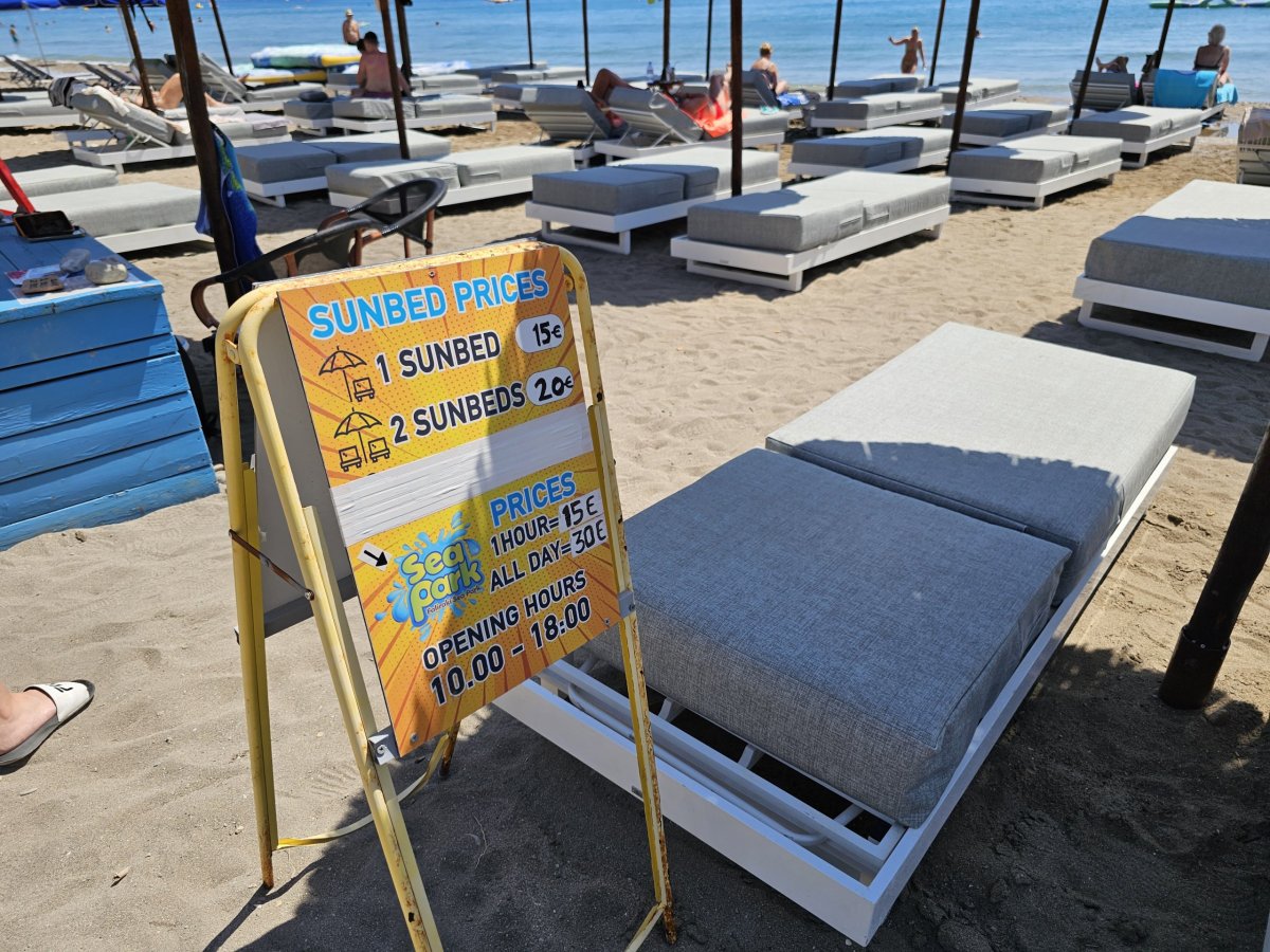 Ceny lehátek ve Faliraki