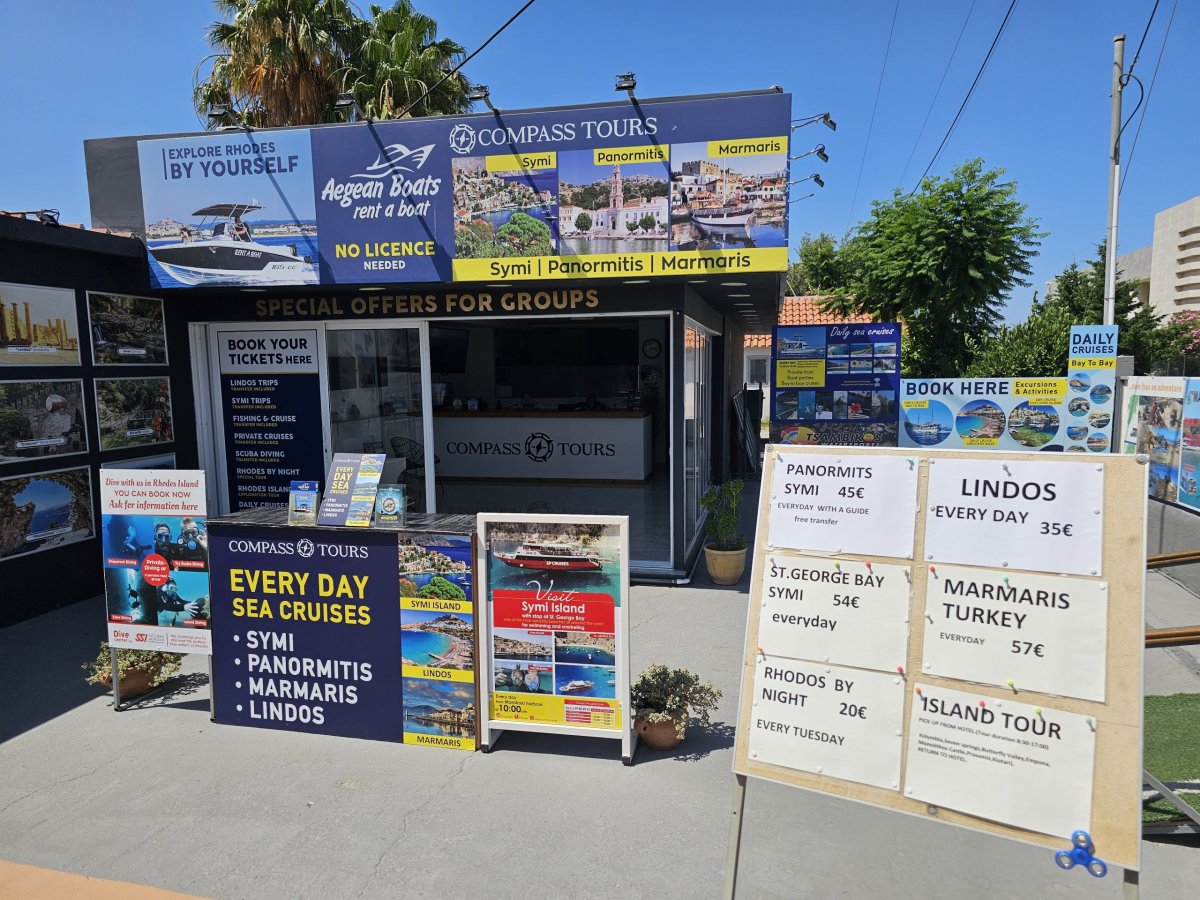 Nabídka výletů, Kolymbia