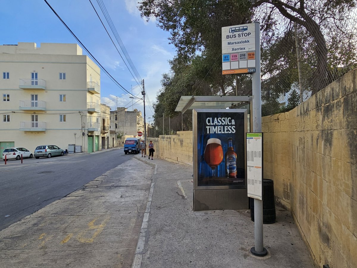 Zastávka autobusů na Maltě