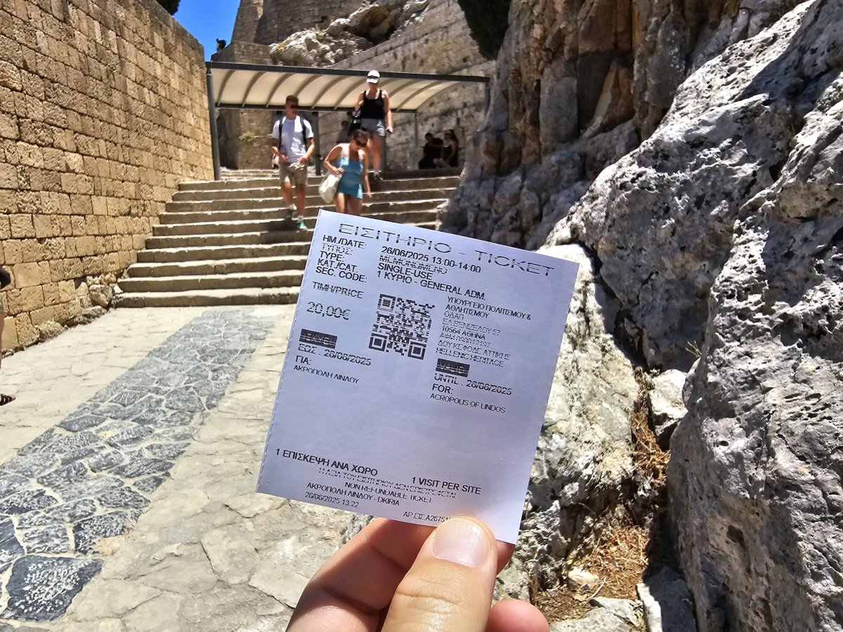 Vstupenka do akropole Lindos