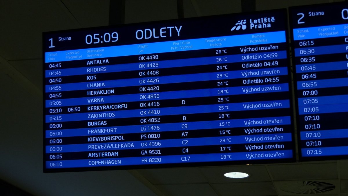 Typické letní ráno na Ruzyni