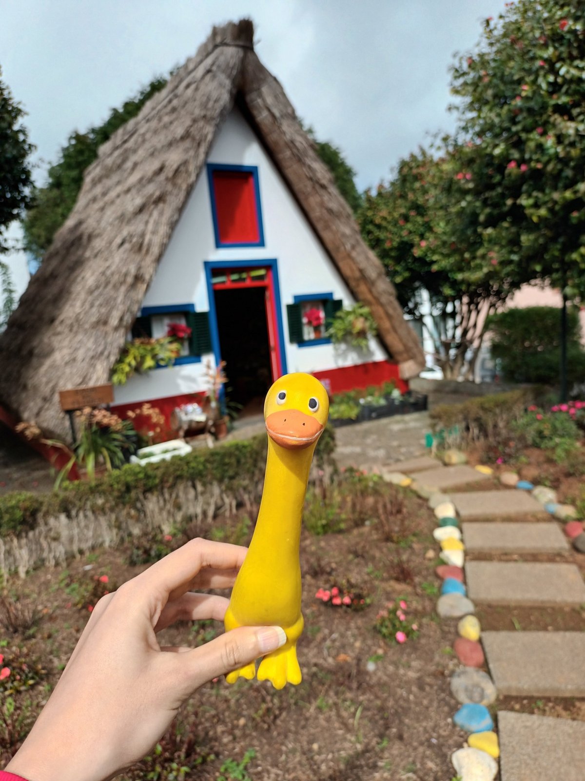 Barevné madeirské domečky 'casas de colmo'