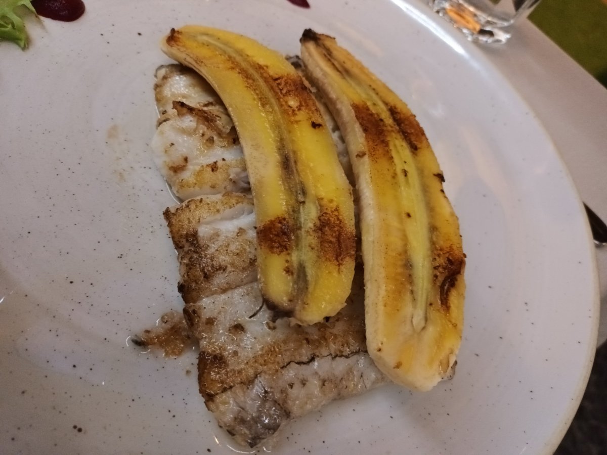 Filet tkaničnice s grilovaným banánem