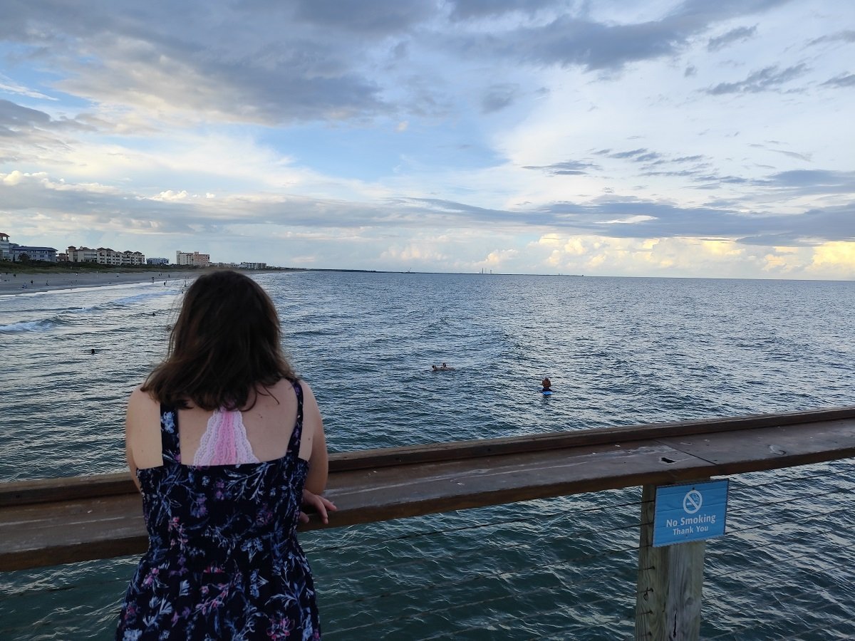 Výhled z mola na Cape Canaveral